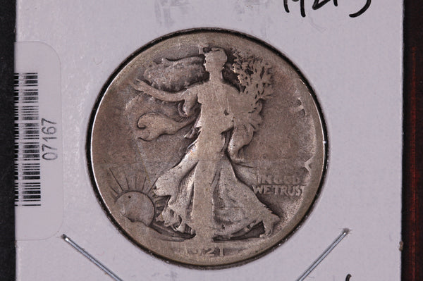 1921-S Walking Liberty Half Dollar.  Circulated Condition. Store #07167