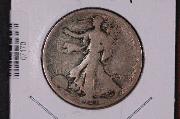 1921-S Walking Liberty Half Dollar.  Circulated Condition. Store #07170