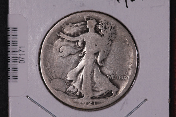 1921-S Walking Liberty Half Dollar.  Circulated Condition. Store #07171