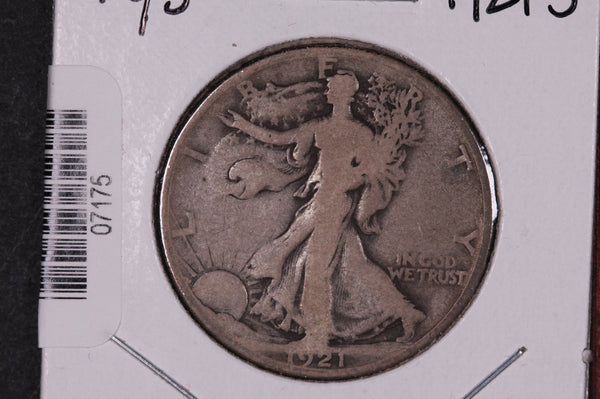 1921-S Walking Liberty Half Dollar.  Circulated Condition. Store #07175