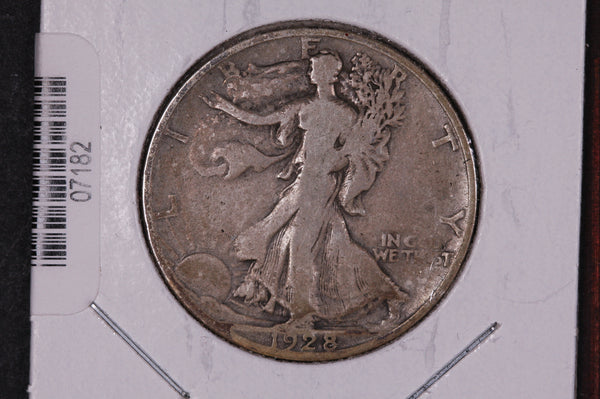 1928-S Walking Liberty Half Dollar.  Circulated Condition. Store #07182