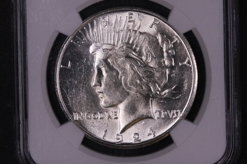 1924-S Peace Silver Dollar, NGC Certified MS 61, Store Sale